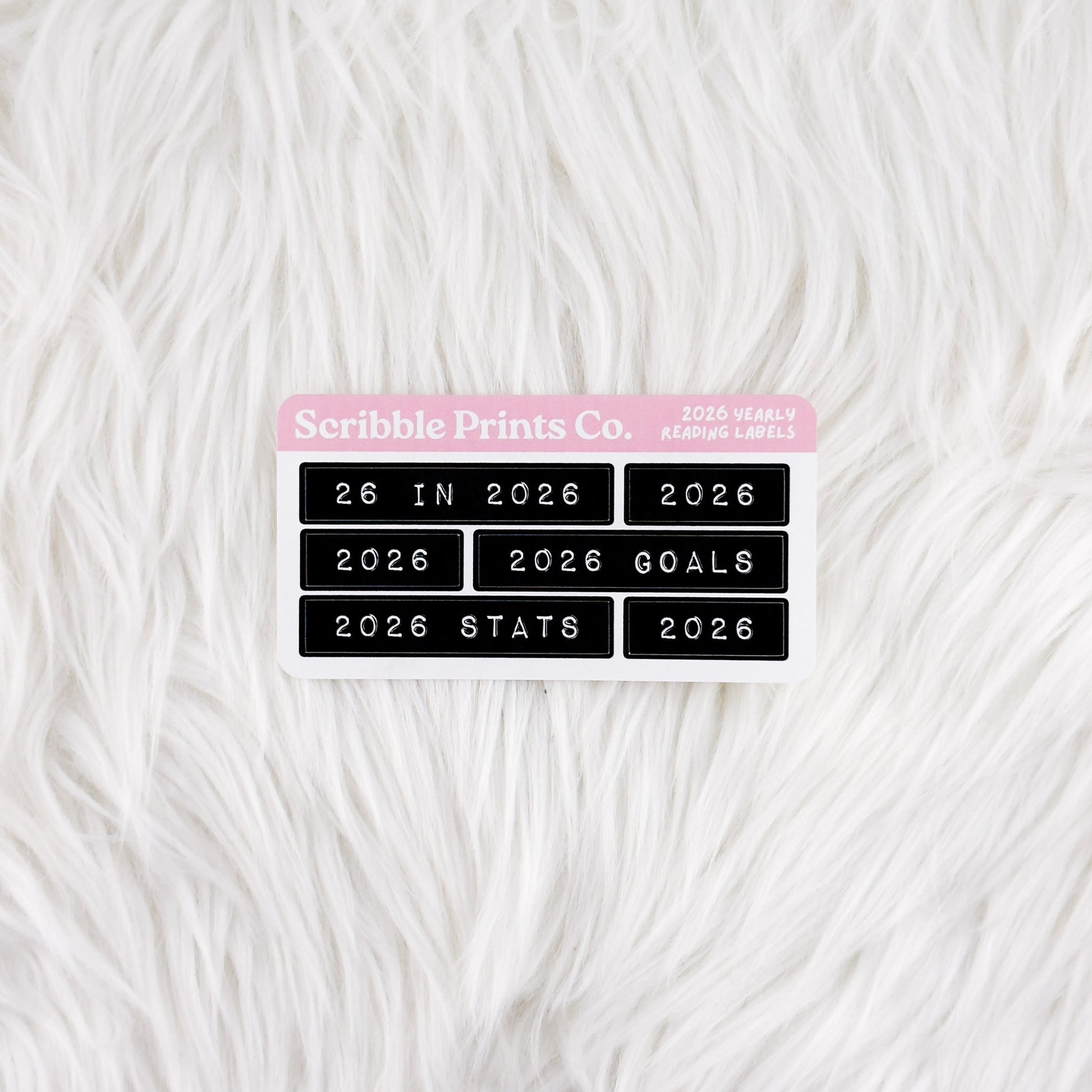2026 Yearly Reading Labels // Matte Reading Journal Stickers