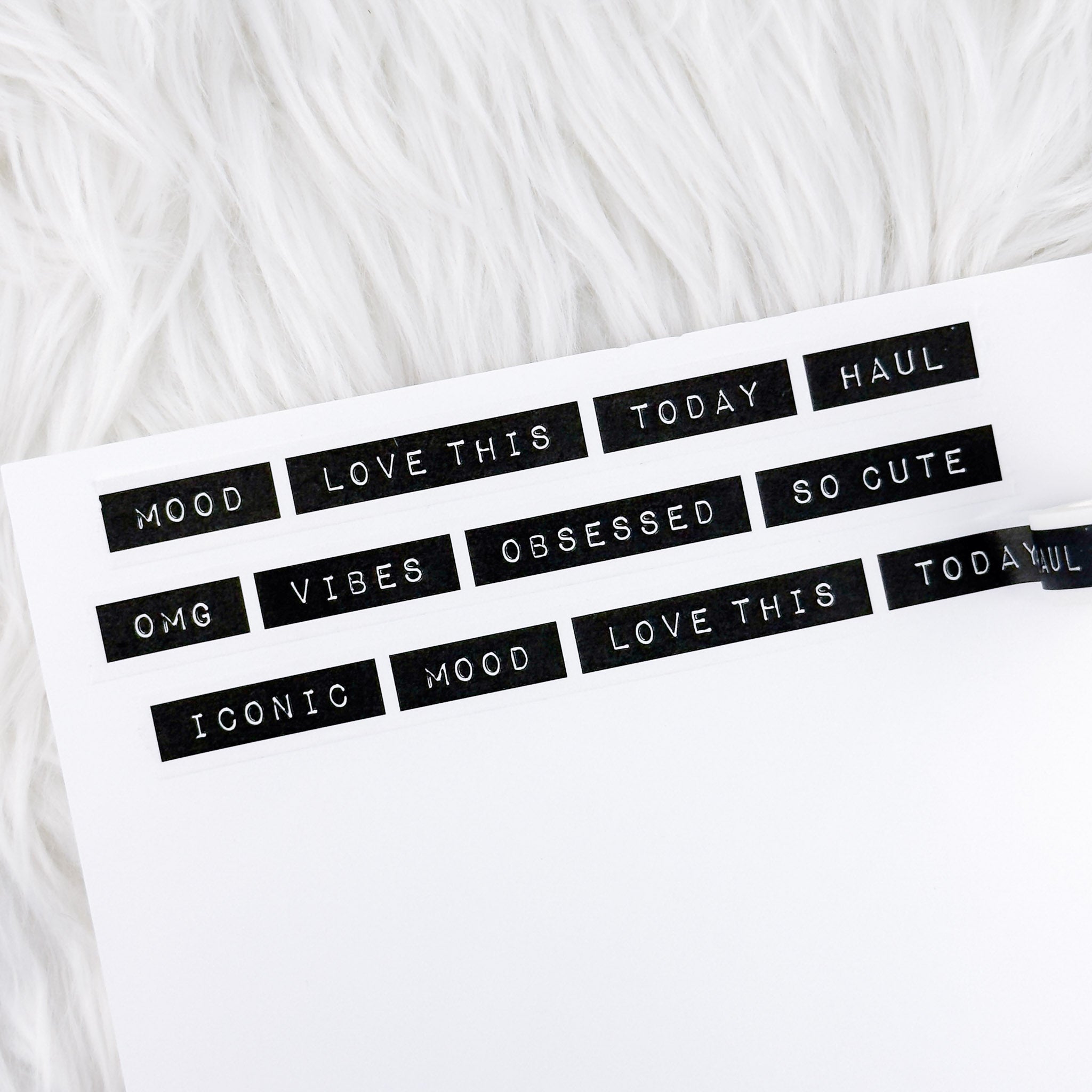 Label Maker Words - 15mm Decorative Washi Tape