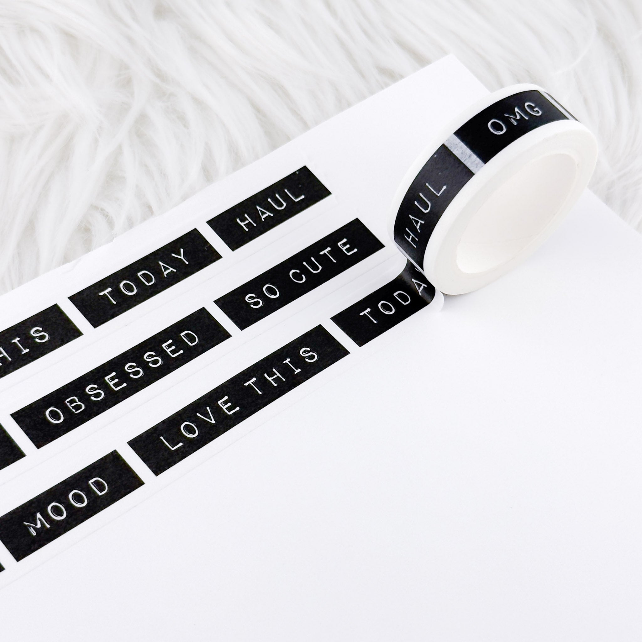 Label Maker Words - 15mm Decorative Washi Tape