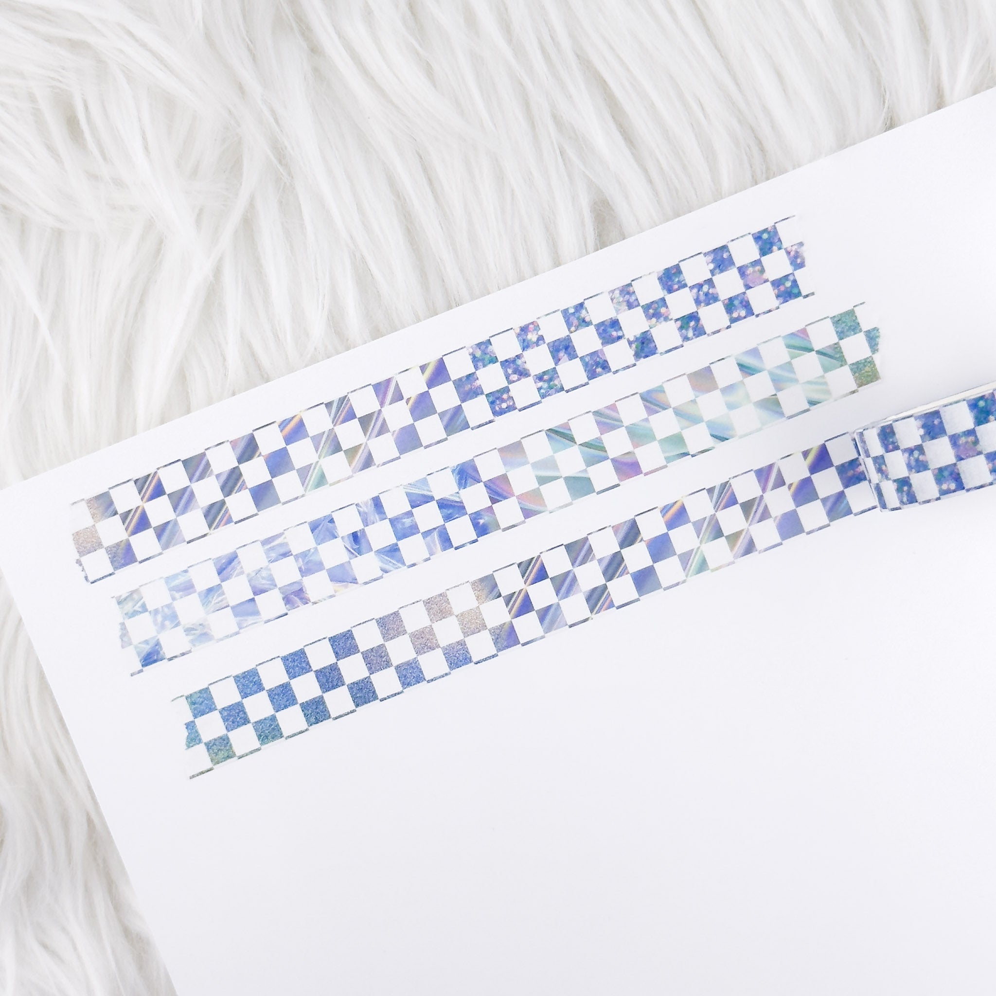 Holographic Checker - 15mm Decorative Washi Tape