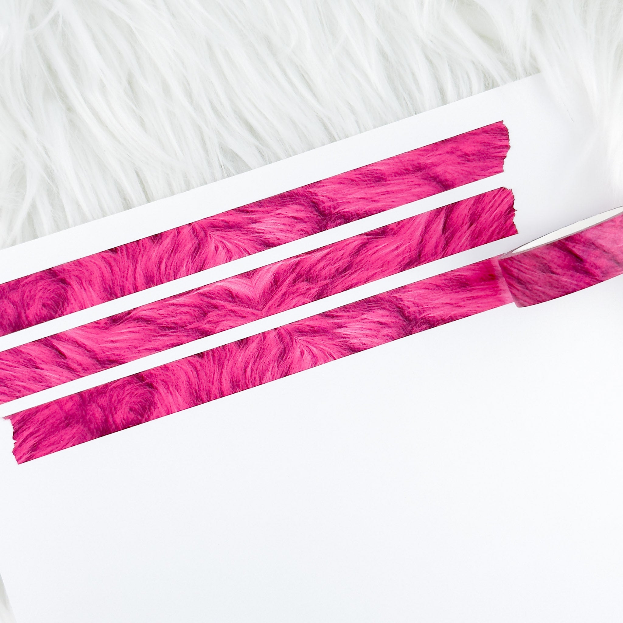 Hot Pink Fur - 15mm Decorative Washi Tape