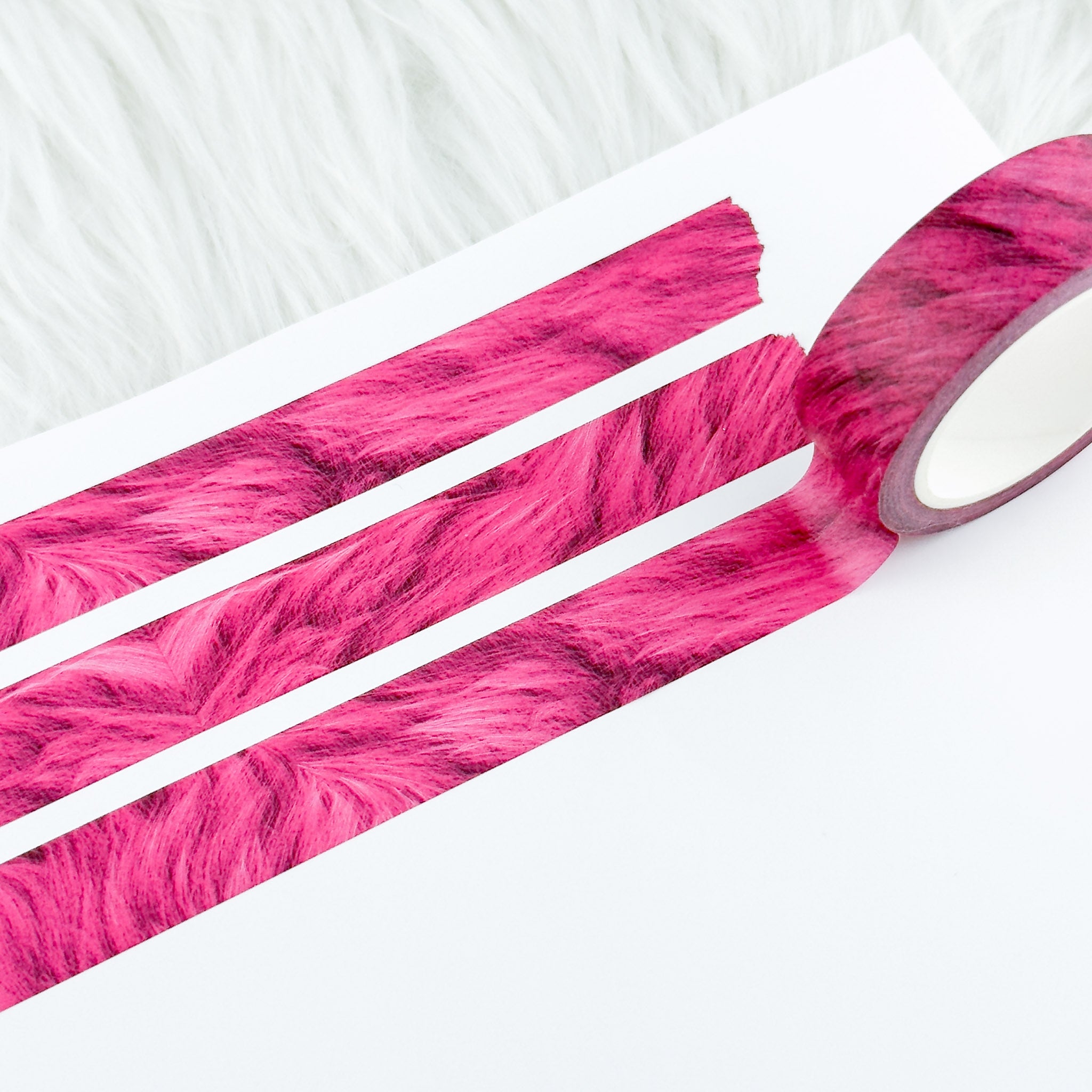 Hot Pink Fur - 15mm Decorative Washi Tape