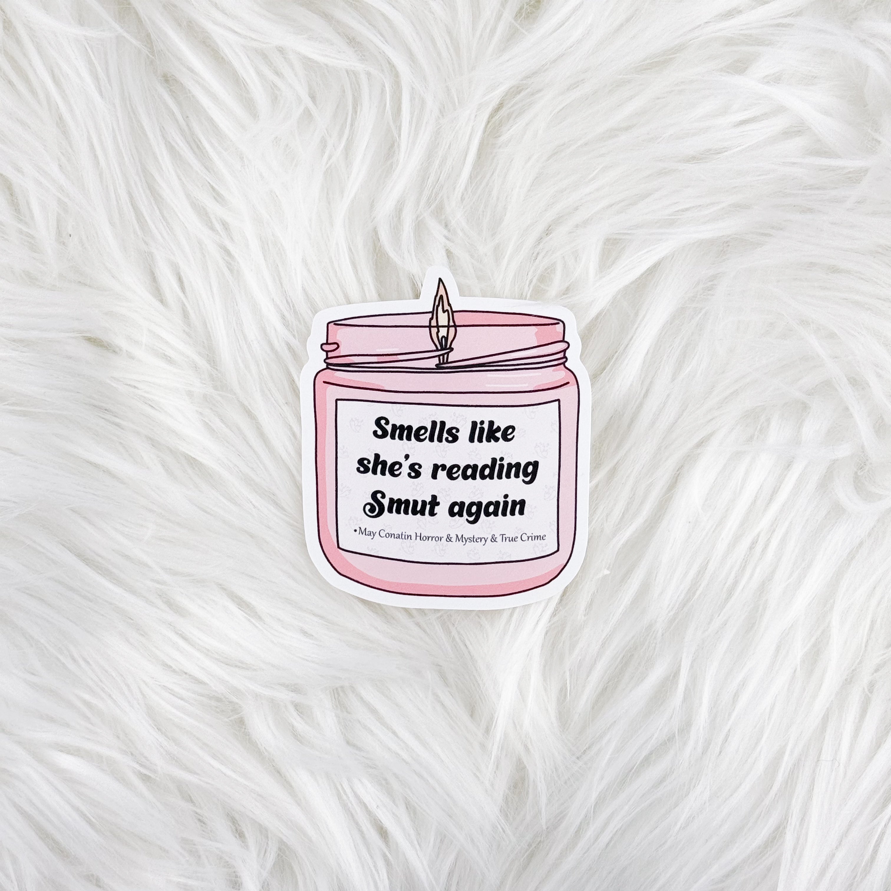 Candle - Smut // Large Matte Deco Sticker for Journals