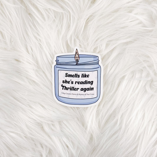 Candle - Thriller // Large Matte Deco Sticker for Journals