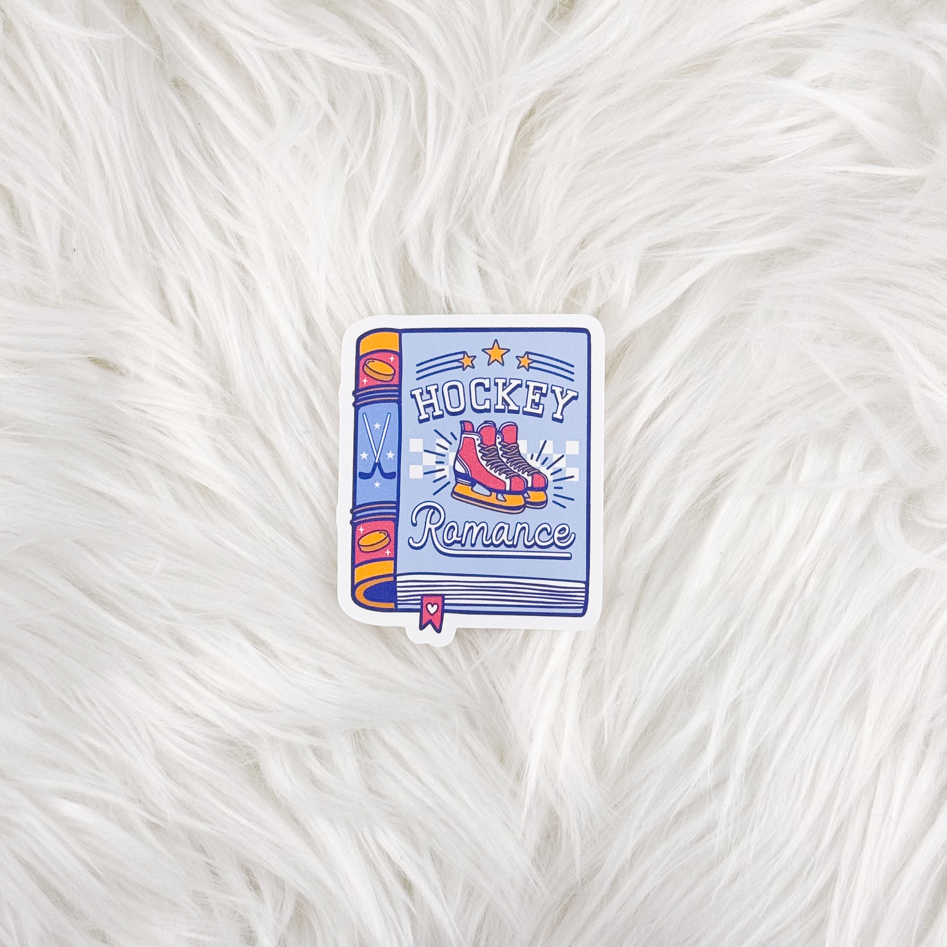 Book - Hockey Romance // Large Matte Deco Sticker for Journals