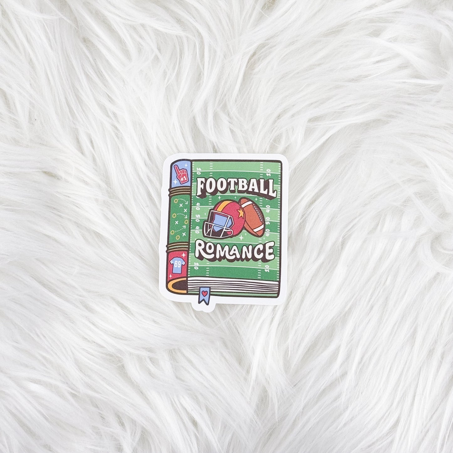 Book - Football Romance // Large Matte Deco Sticker for Journals