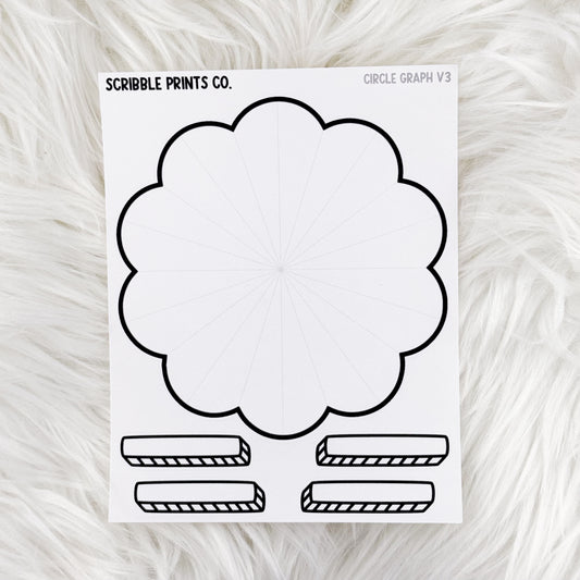 Circle Graph V3 // Matte Reading Journal Stickers