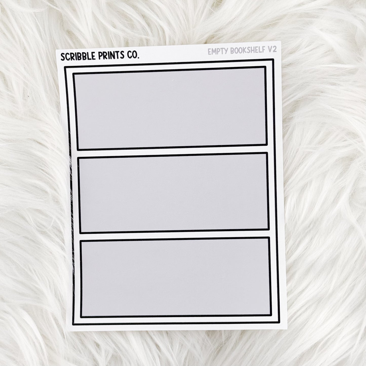 Empty Bookshelf V2 // Matte Reading Journal Stickers