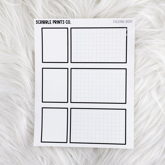 Folding Book // Matte Reading Journal Stickers