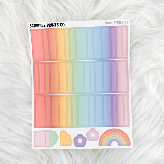 Book Spines // Matte Reading Journal Stickers