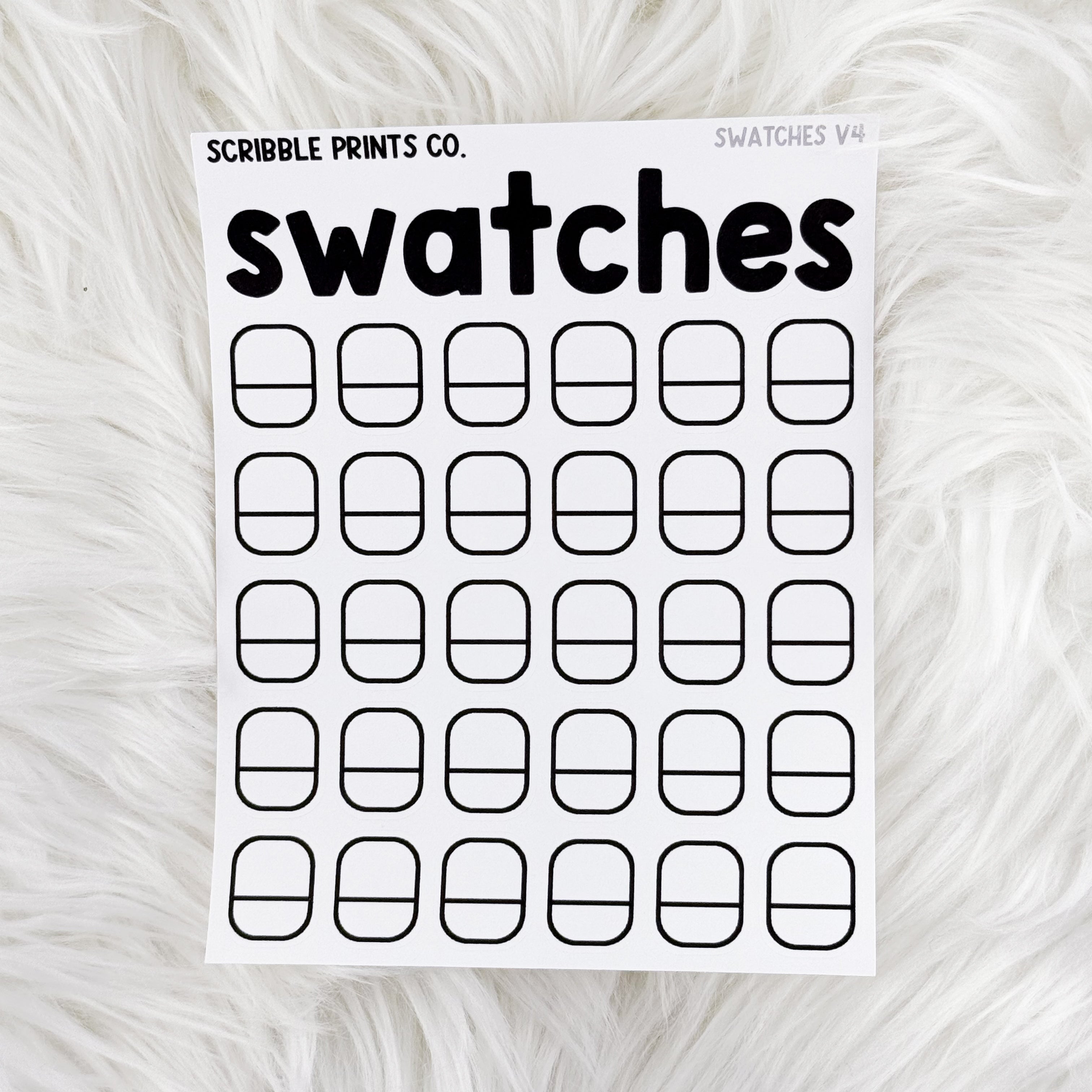Swatches V4 // Matte Reading Journal Stickers