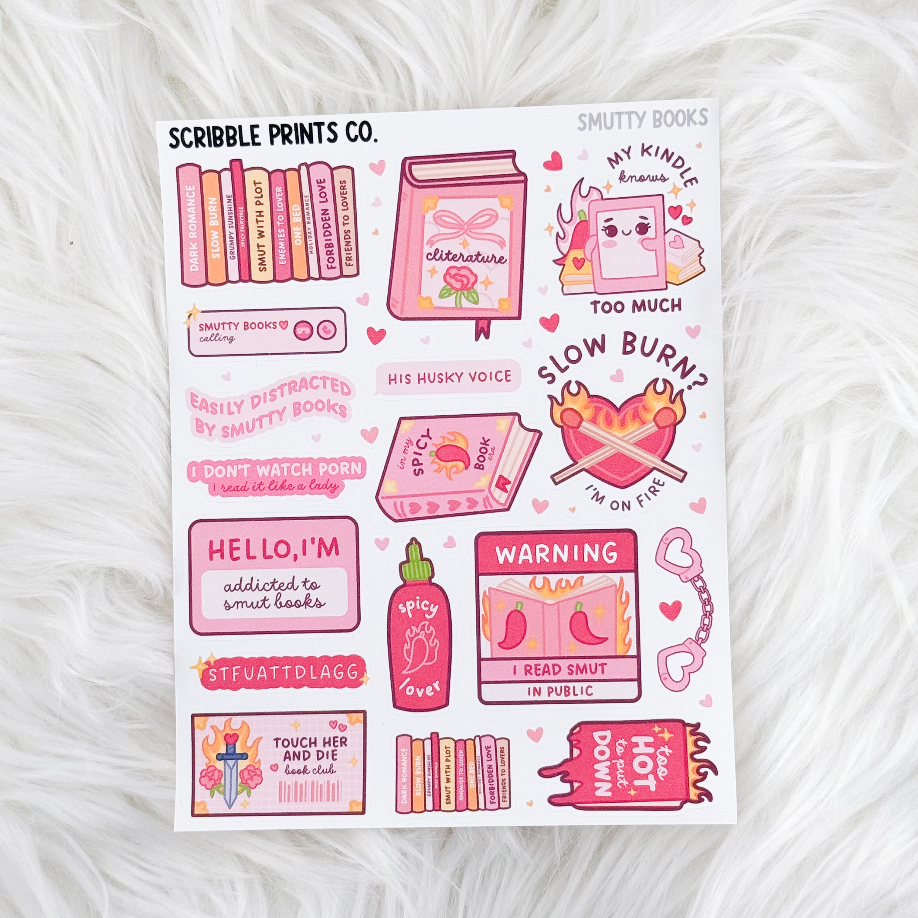 Smutty Books - Deco // Matte Reading Journal Stickers