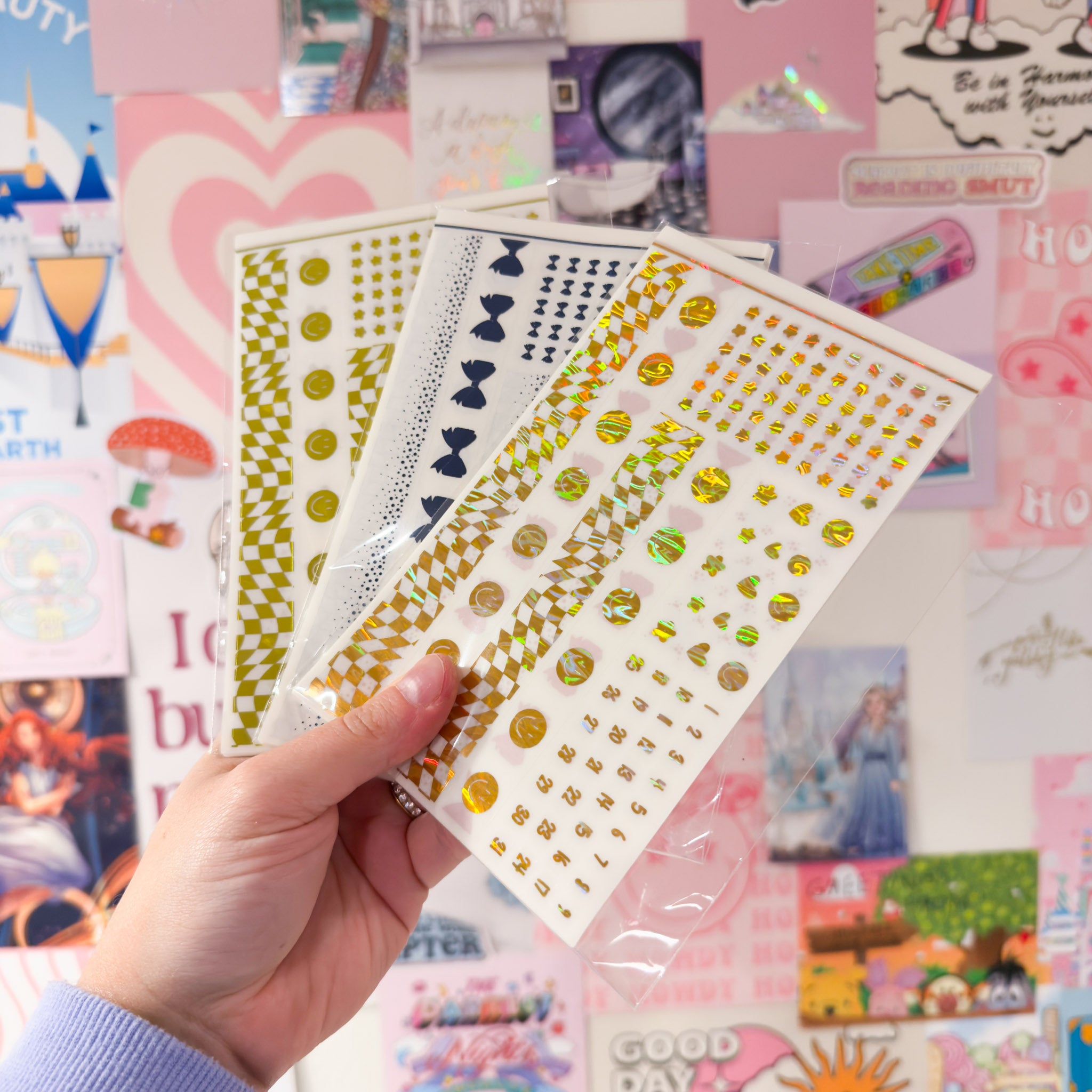 Bottom Washi Overlay - Foil Misfit Sticker Grab Bag! (10 Sheets)