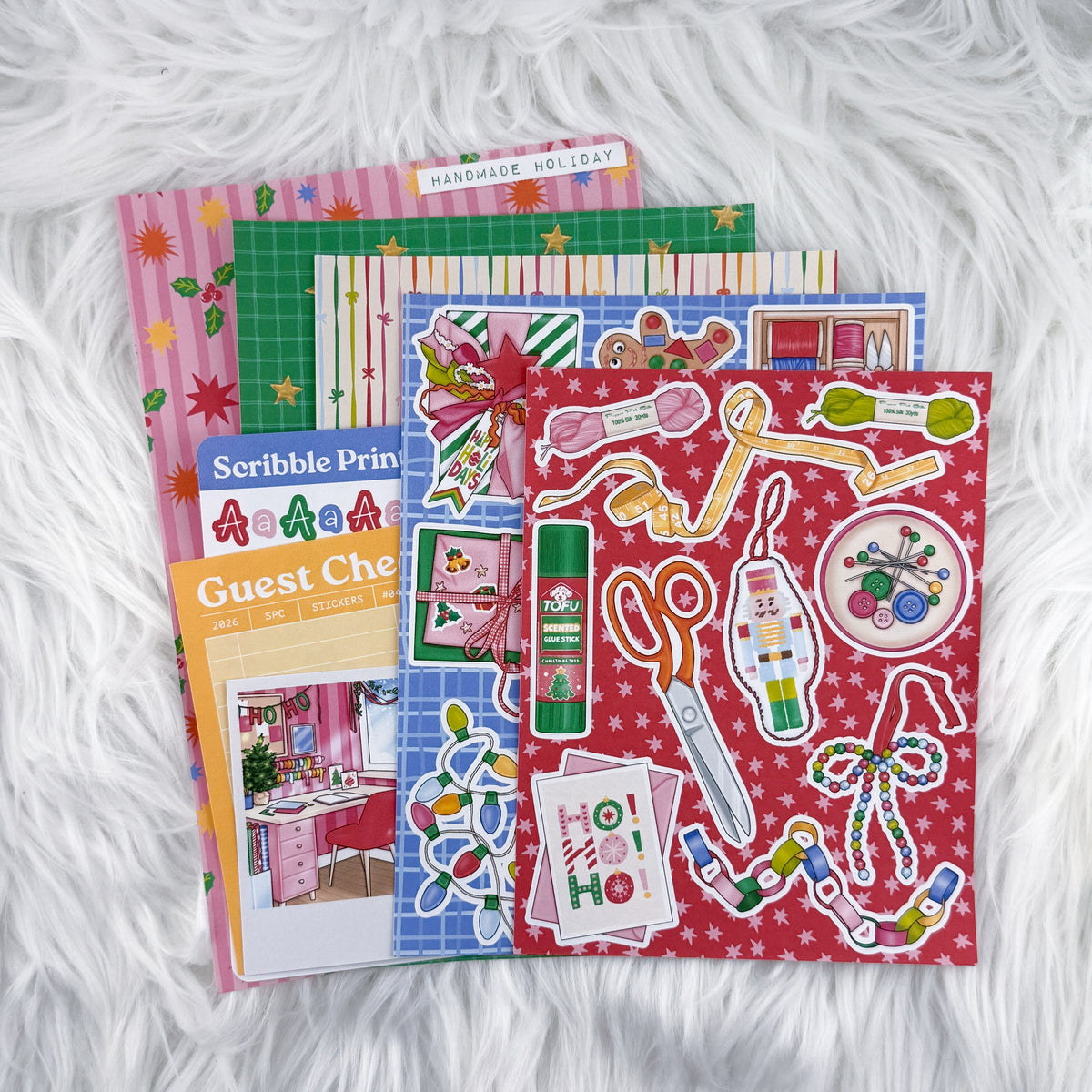 Handmade Holiday Junk Journal Sticker Kit