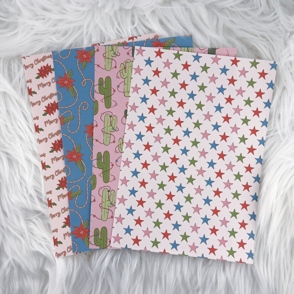 Howdy Christmas Journal Background Set | 4 A5 Matte Sticker Sheets