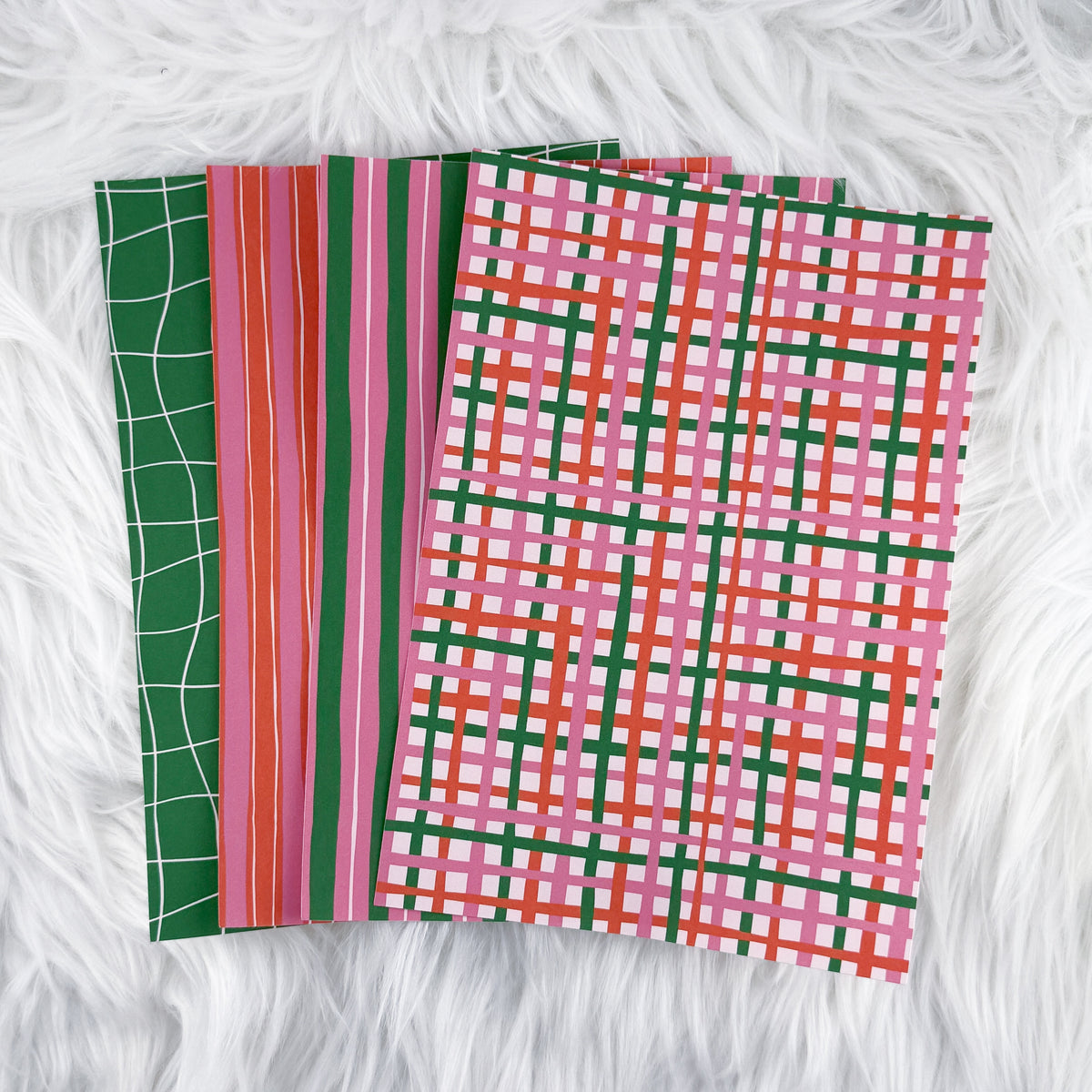 Christmas Pop Journal Background Set | 4 A5 Matte Sticker Sheets