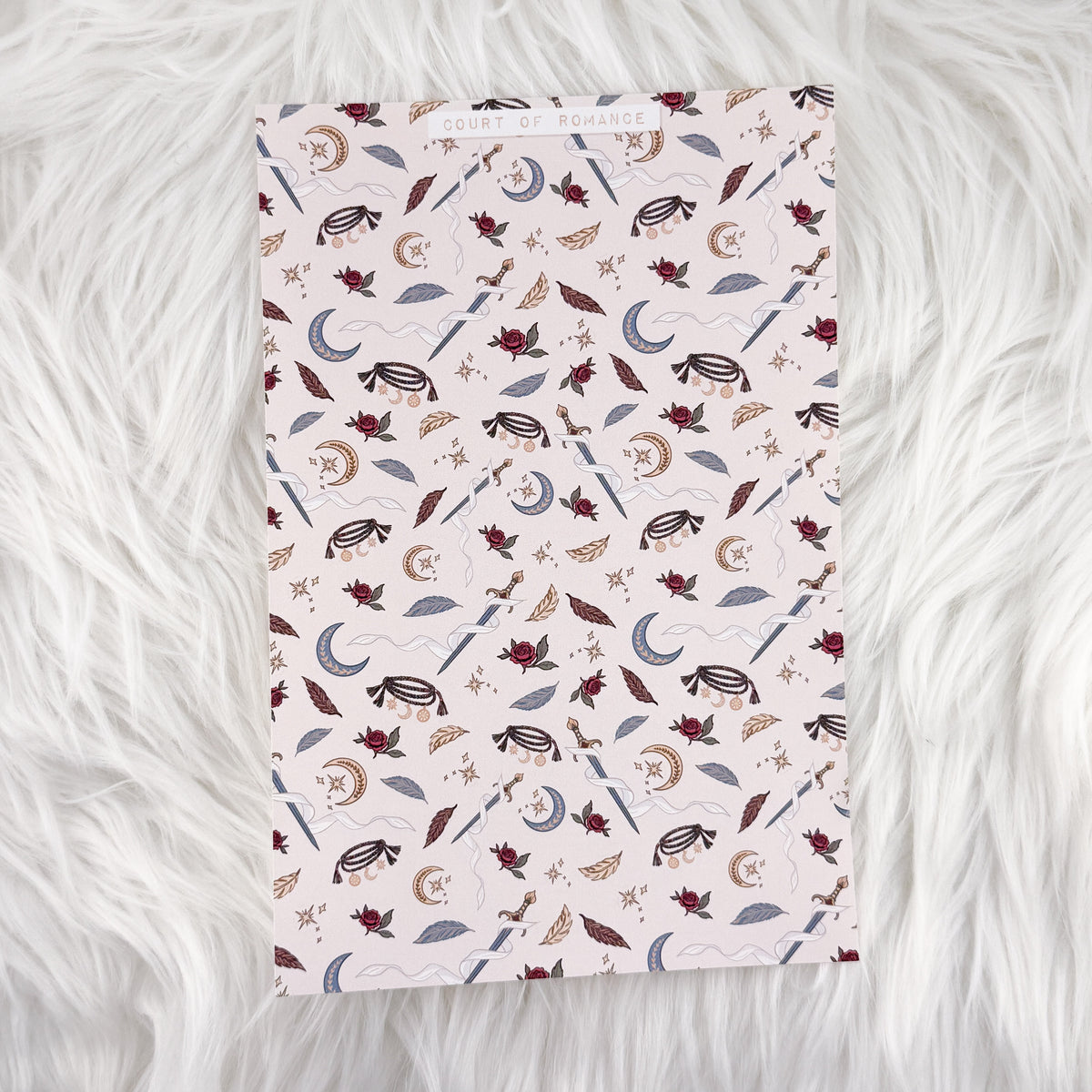 Court of Romance Journal Background | A5 Matte Sticker Sheet