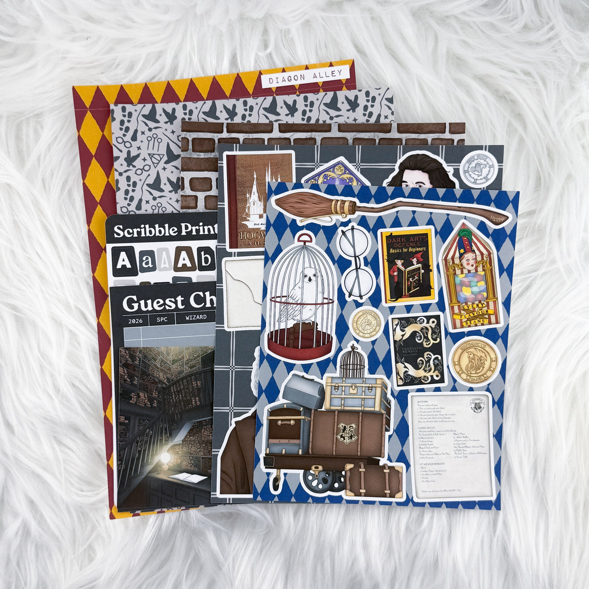 Diagon Alley Junk Journal Sticker Kit