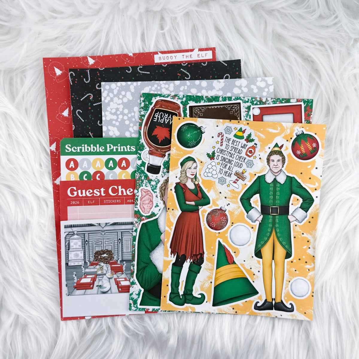 Buddy the Elf Junk Journal Sticker Kit