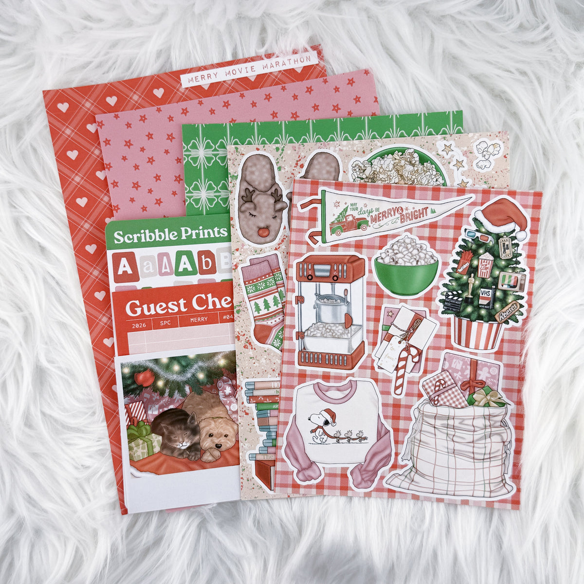 Merry Movie Marathon Junk Journal Sticker Kit
