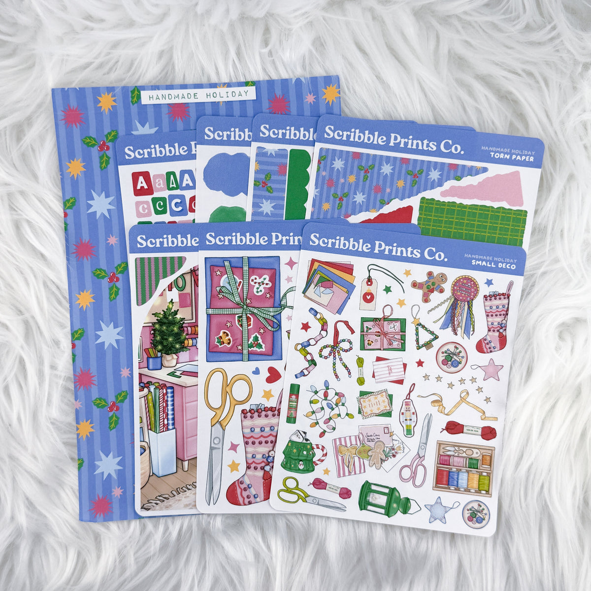 Handmade Holiday Journaling Sticker Collection