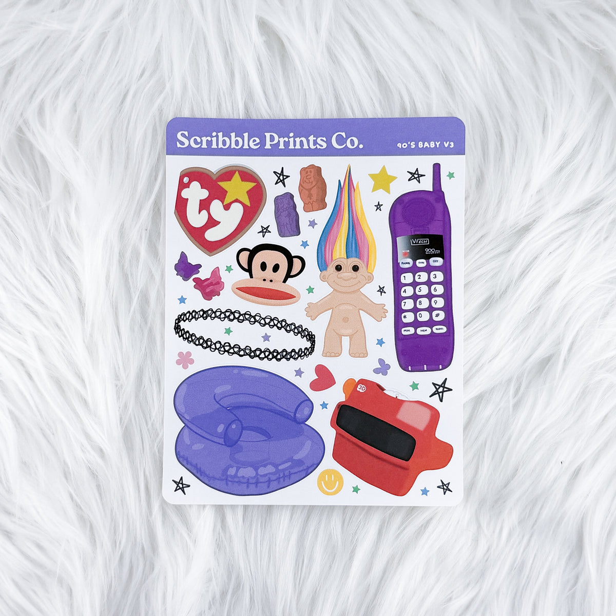 90's Baby V4 Deco Sticker Sheet