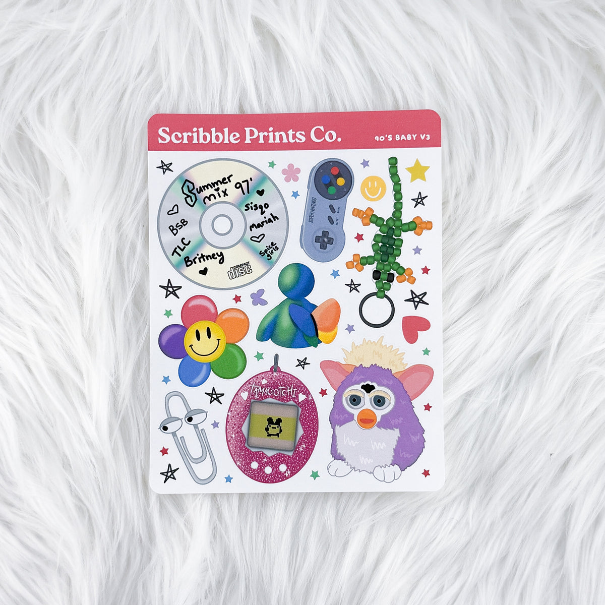 90's Baby V3 Deco Sticker Sheet