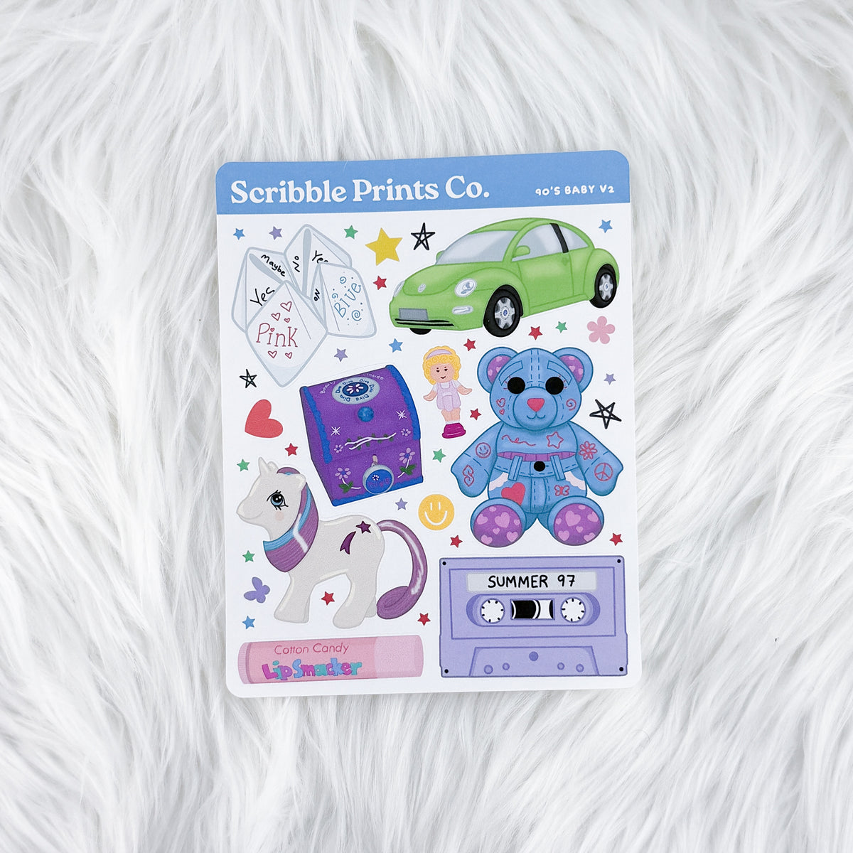 90's Baby V2 Deco Sticker Sheet