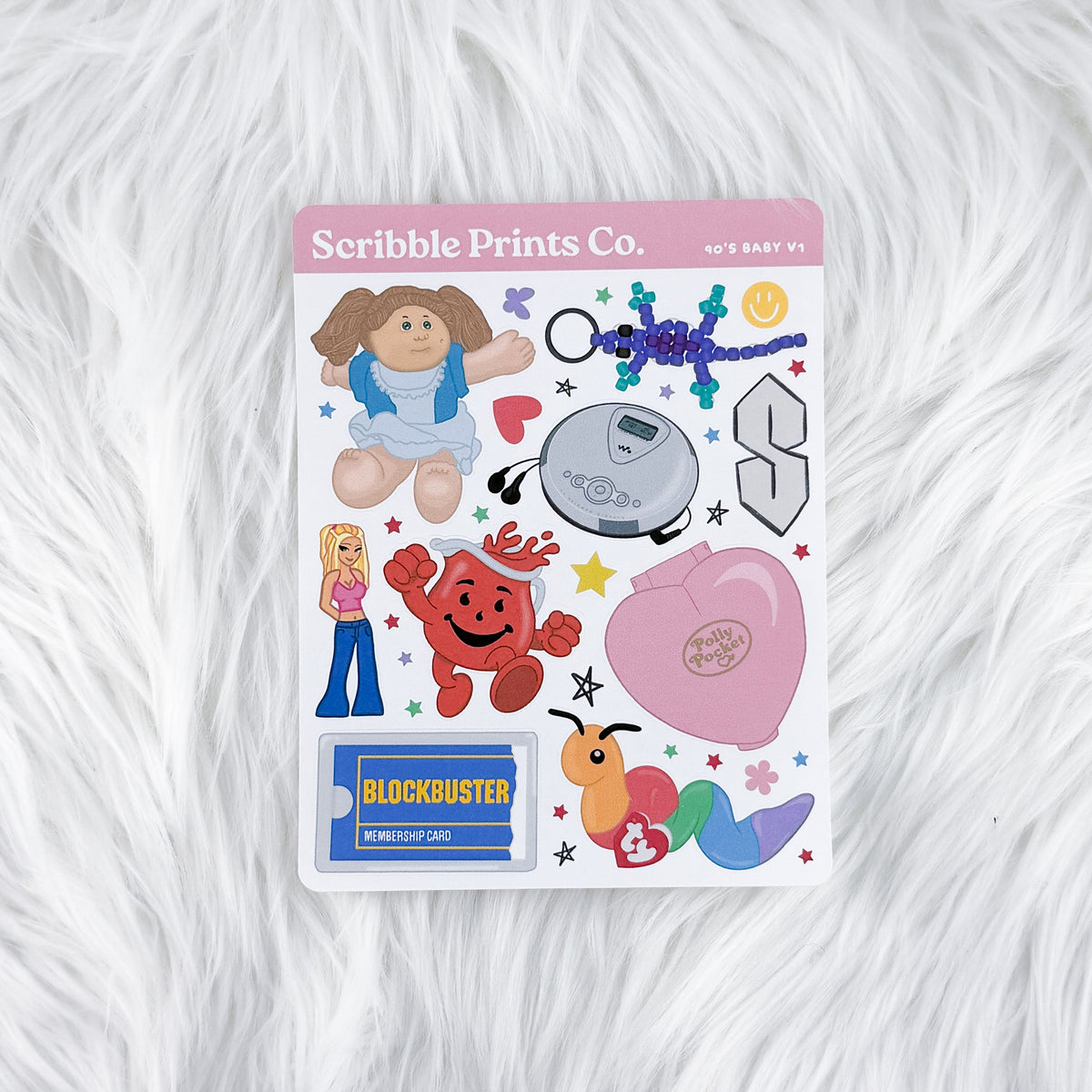 90's Baby V1 Deco Sticker Sheet