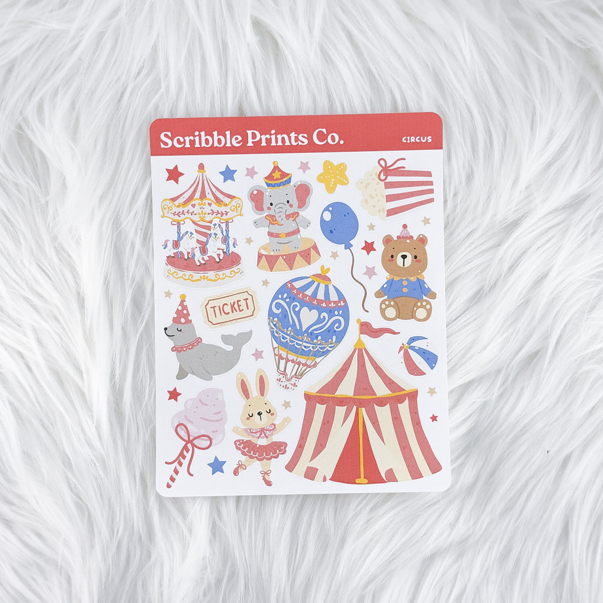 Circus Deco Sticker Sheet