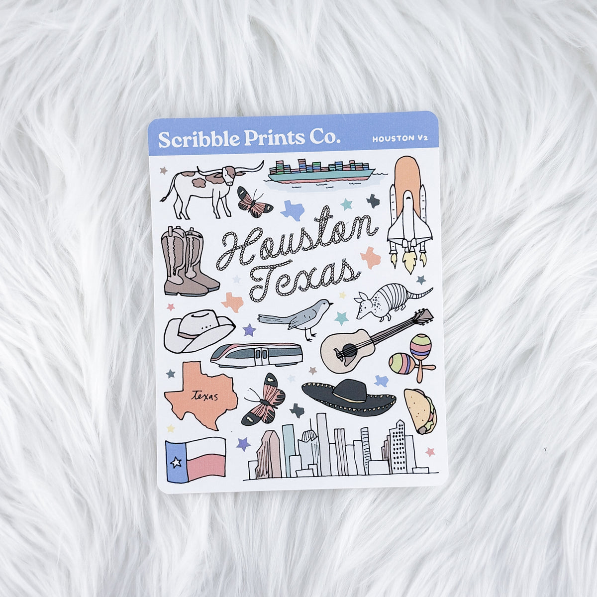 Houston V2 Deco Sticker Sheet