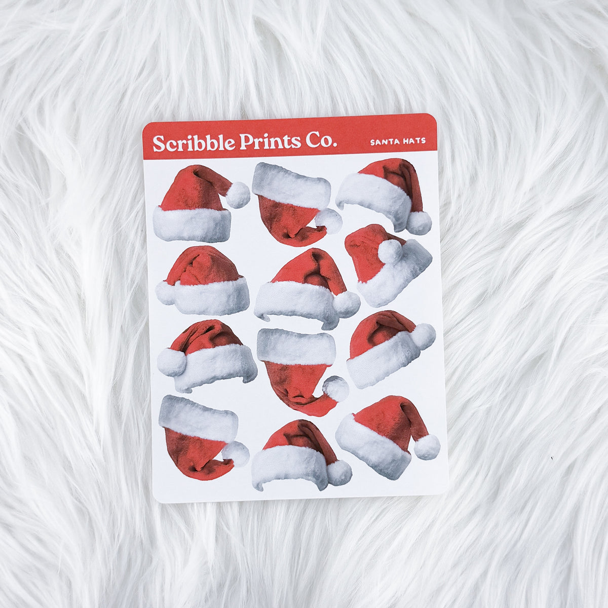 Santa Hats Deco Sticker Sheet