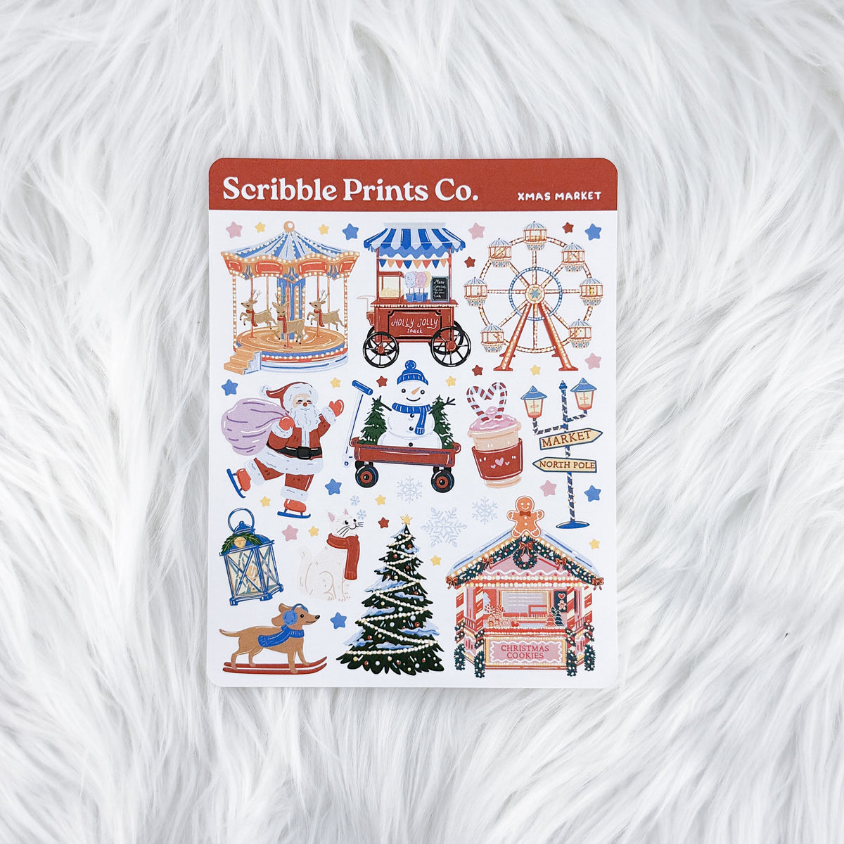 Xmas Market Deco Sticker Sheet
