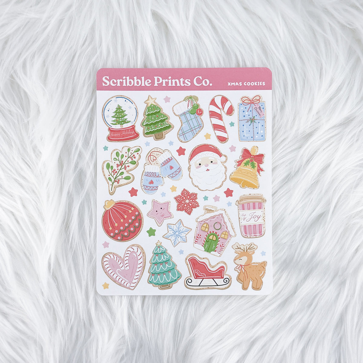 Xmas Cookies Deco Sticker Sheet