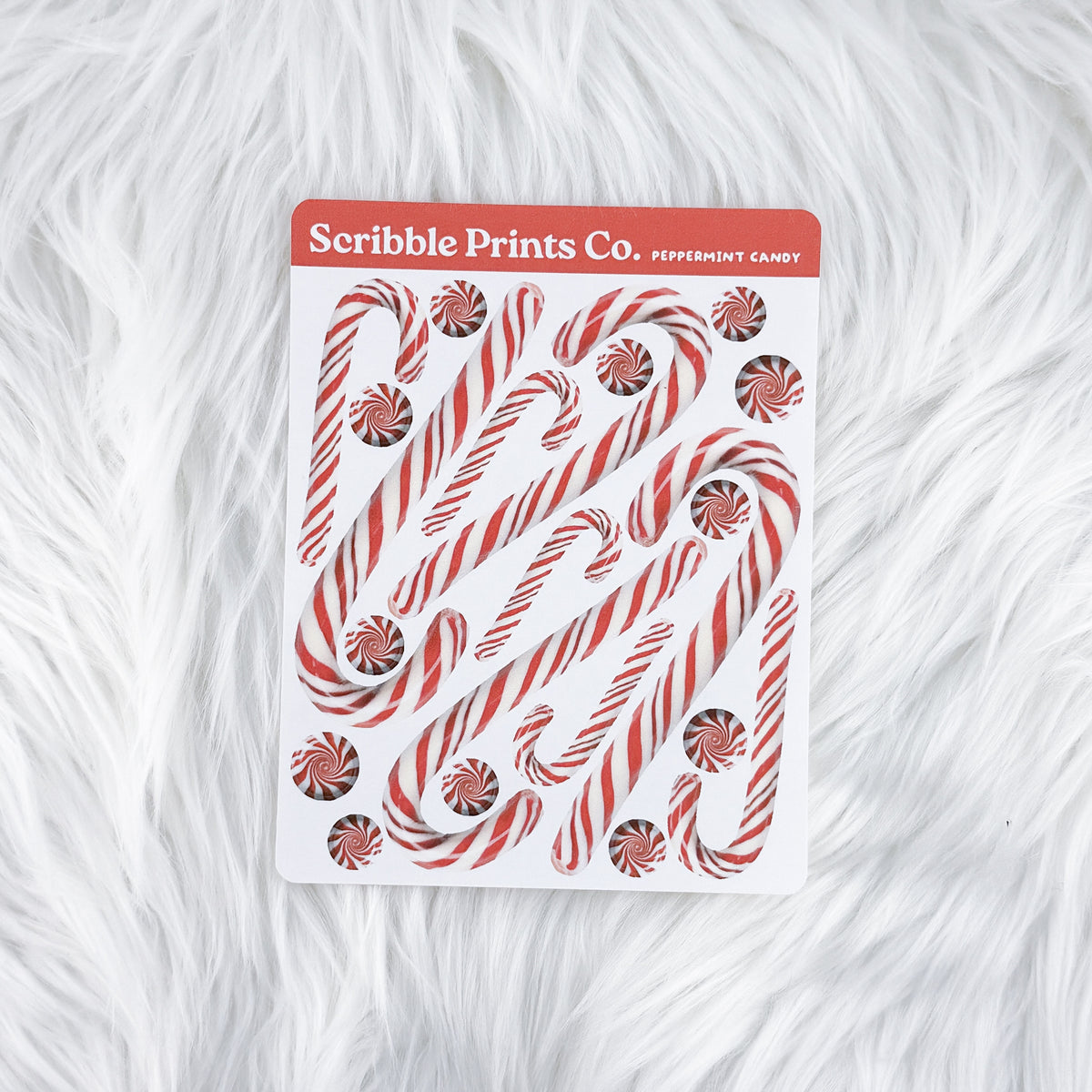 Peppermint Candy Deco Sticker Sheet