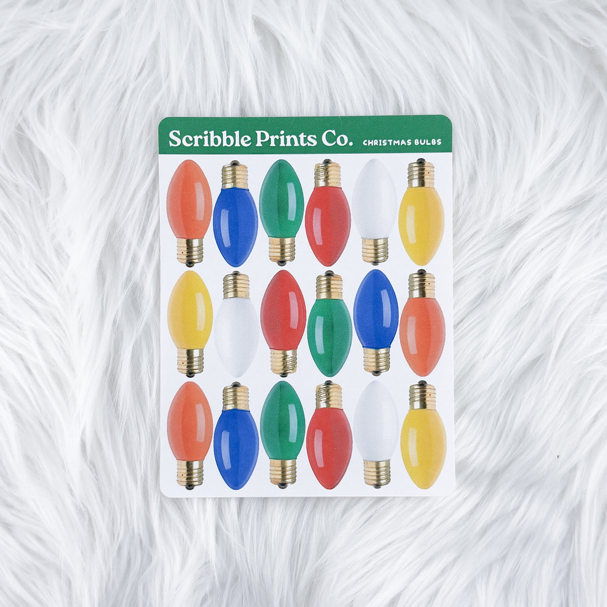 Christmas Bulbs Deco Sticker Sheet