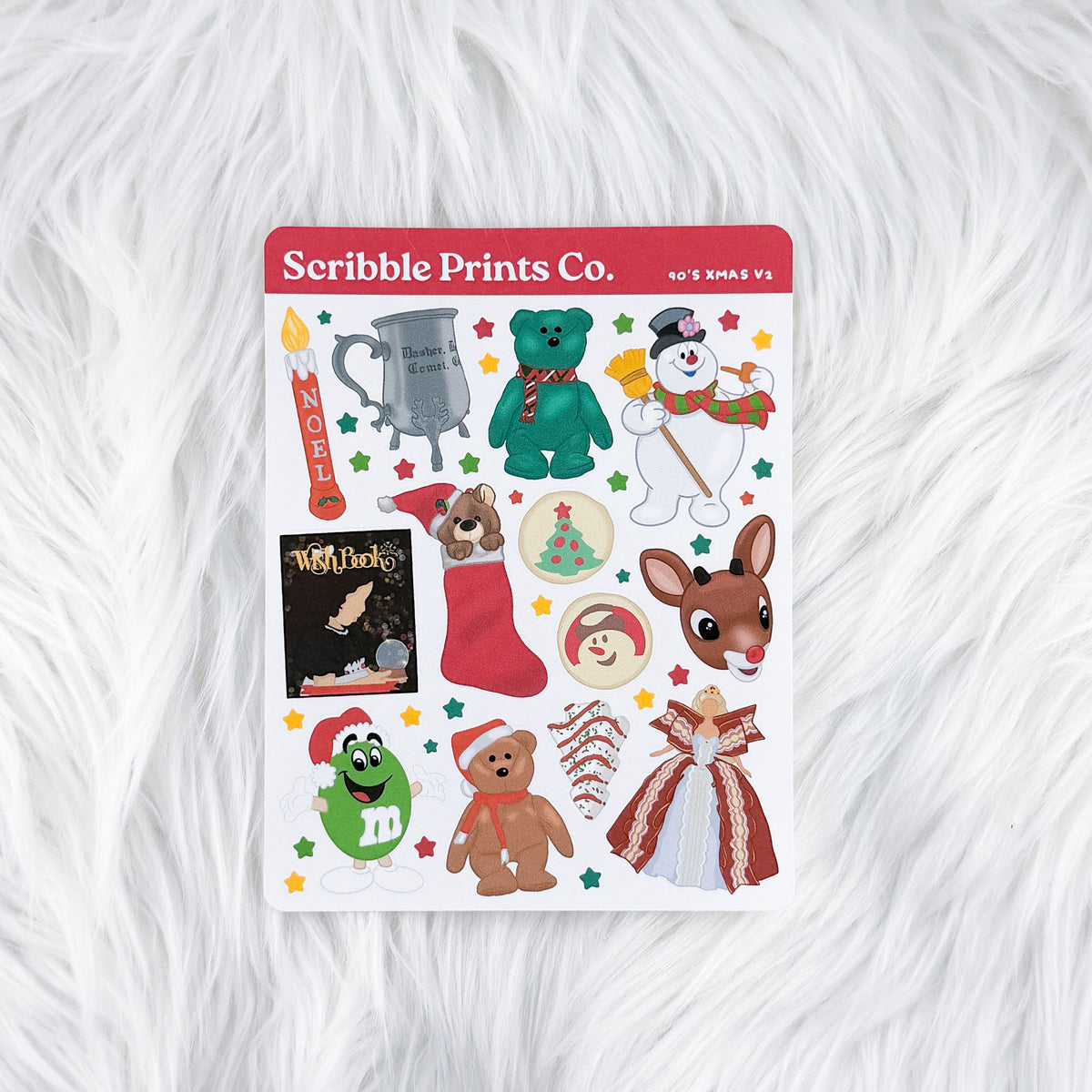90's Christmas V2 Deco Sticker Sheet