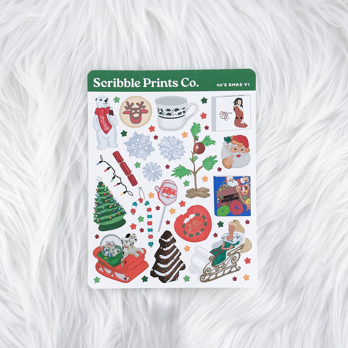 90's Christmas V1 Deco Sticker Sheet