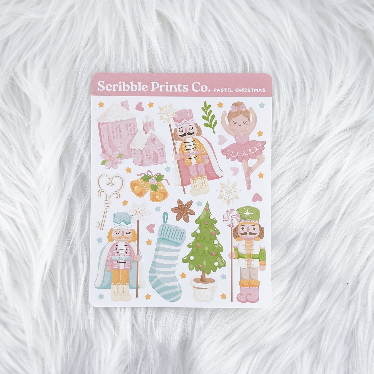Pastel Christmas Deco Sticker Sheet