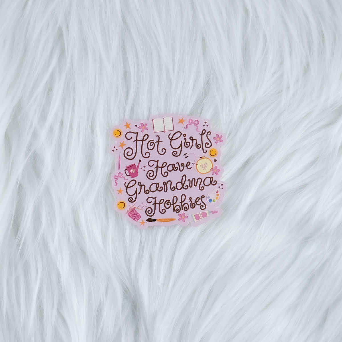 Hot Grandma Hobbies Journal Matte Journaling Sticker