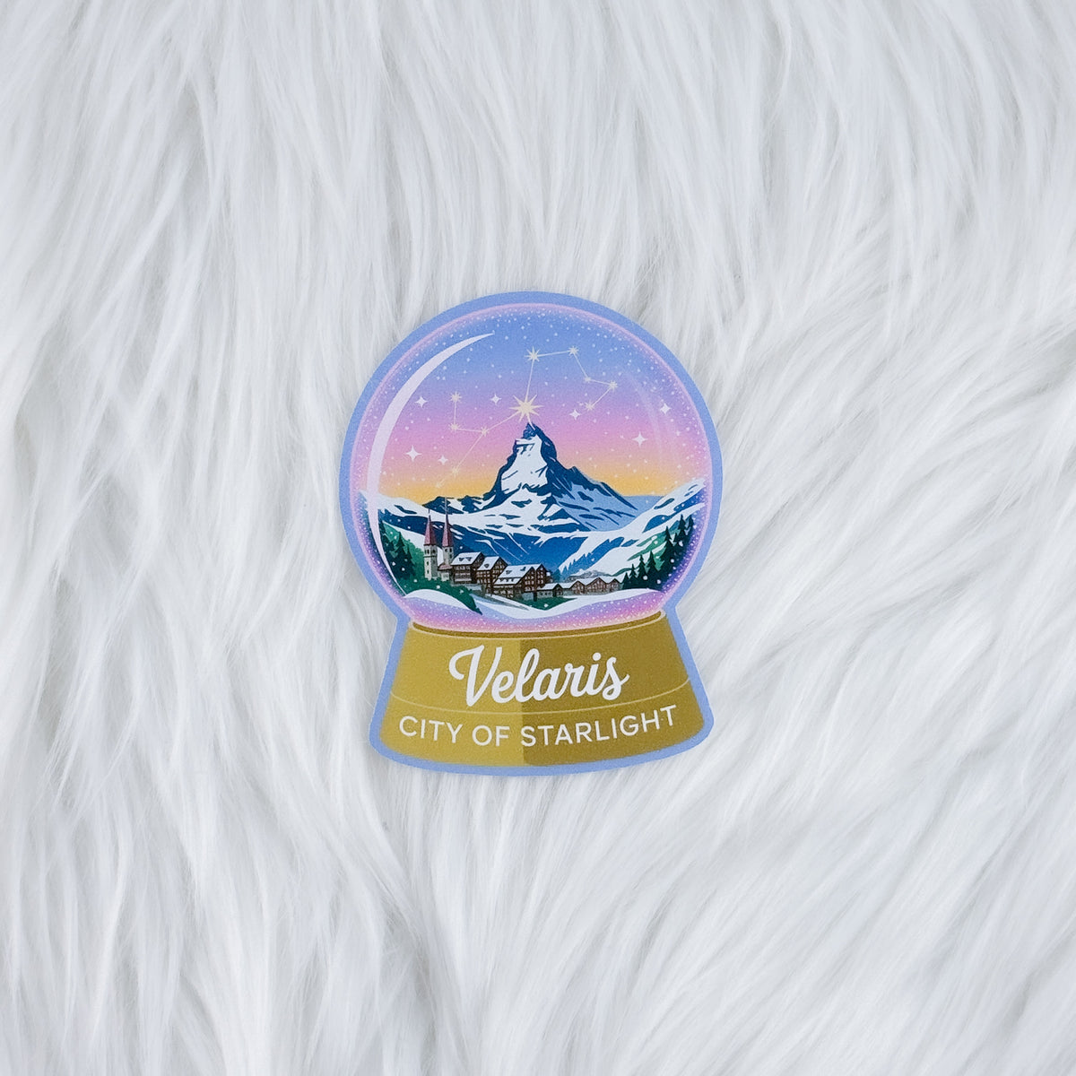 Starlight Snowglobe Journal Matte Journaling Sticker