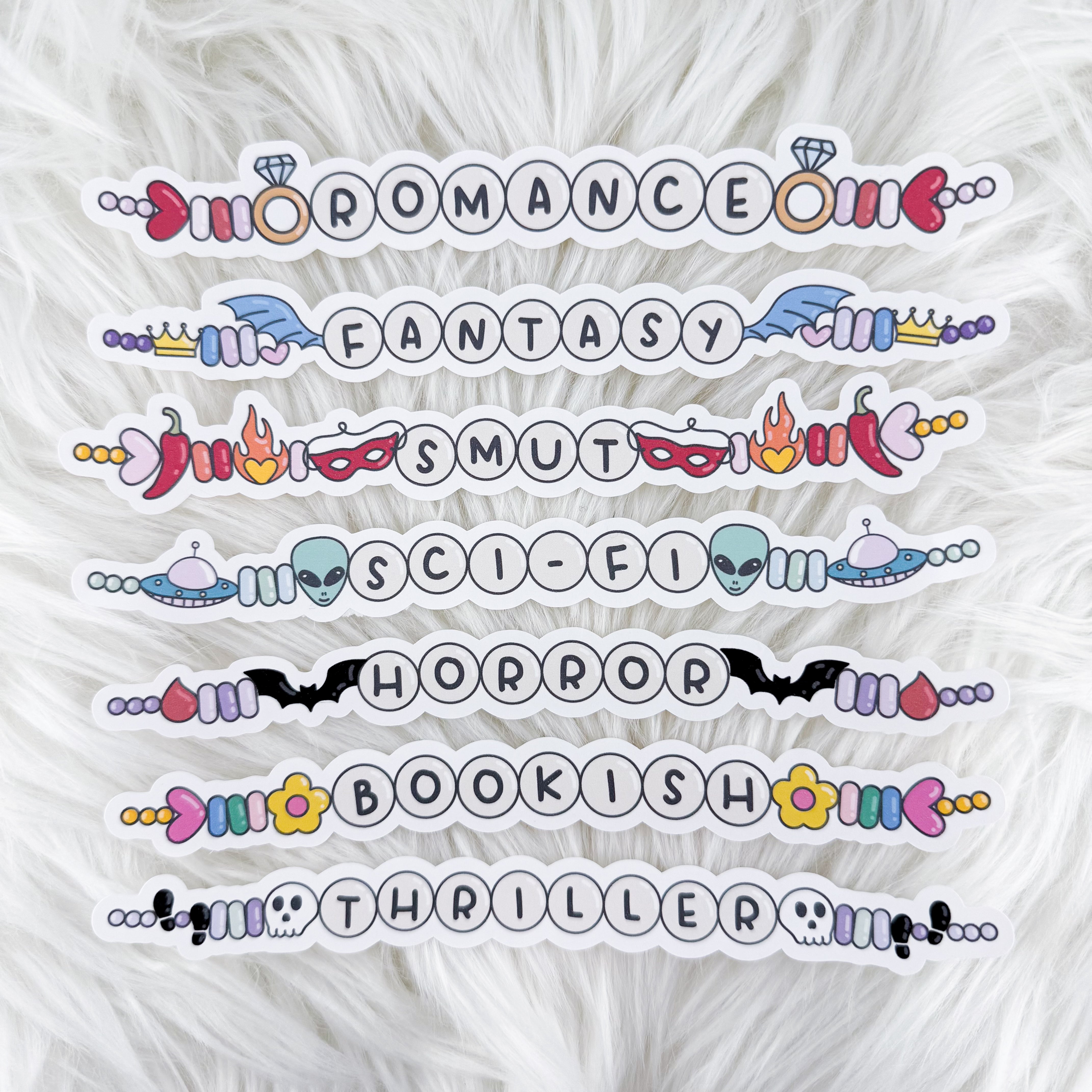 Bookish Bracelet // Large Matte Deco Sticker for Journals