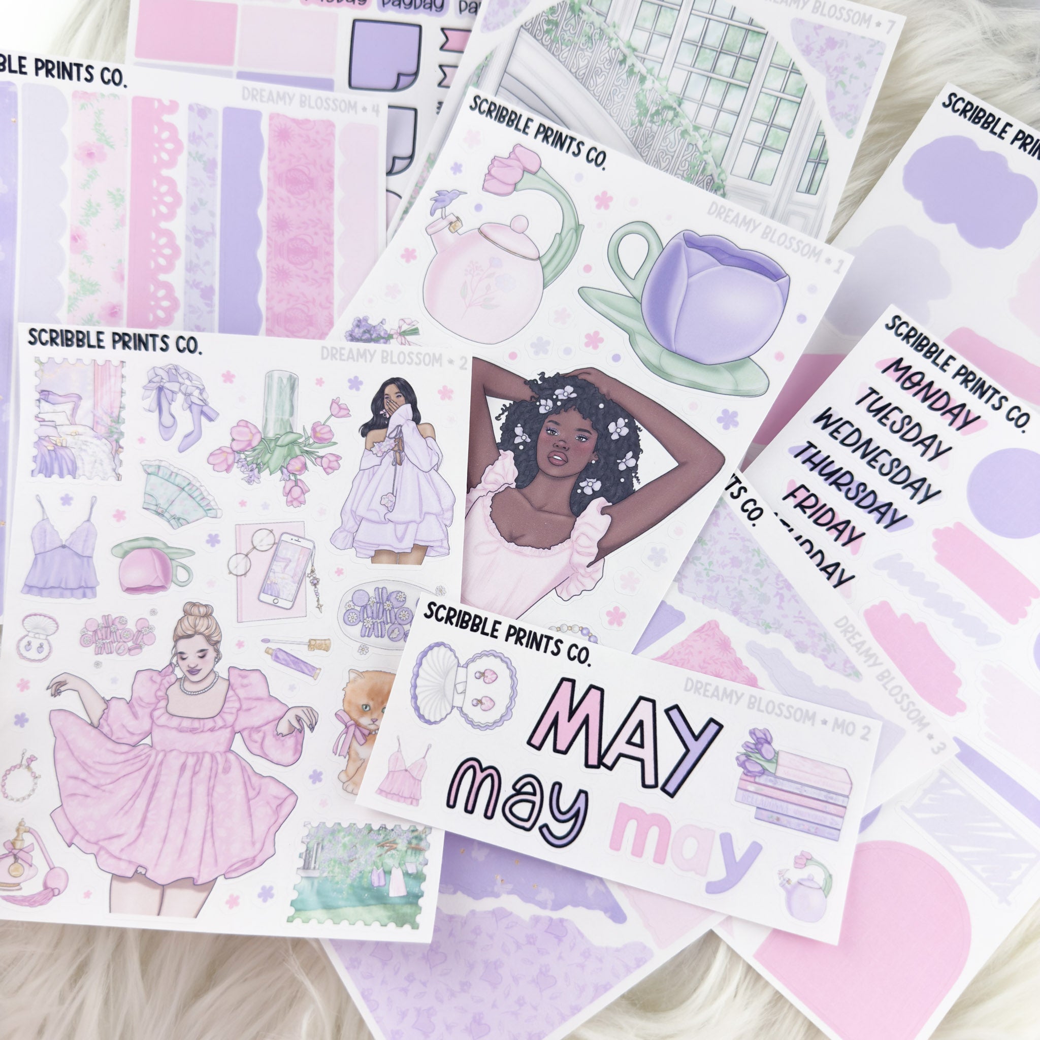 Dreamy Blossom // Matte Journal Sticker Collection