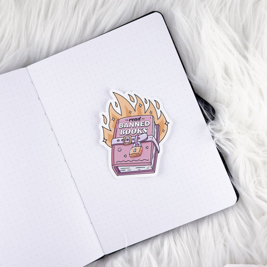 Read Banner Books // Large Matte Deco Sticker for Journals