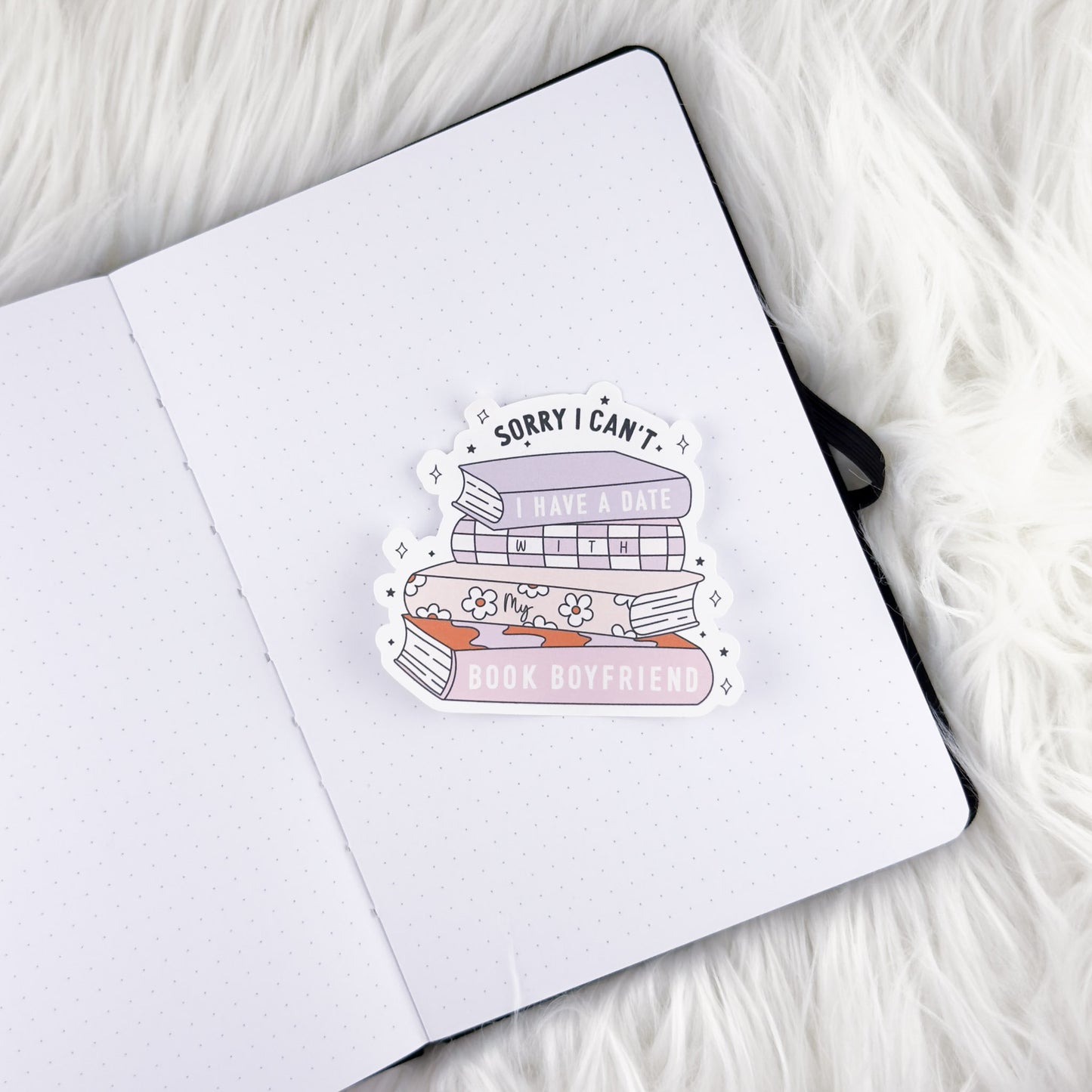 Date With My Book // Large Matte Deco Sticker for Journals