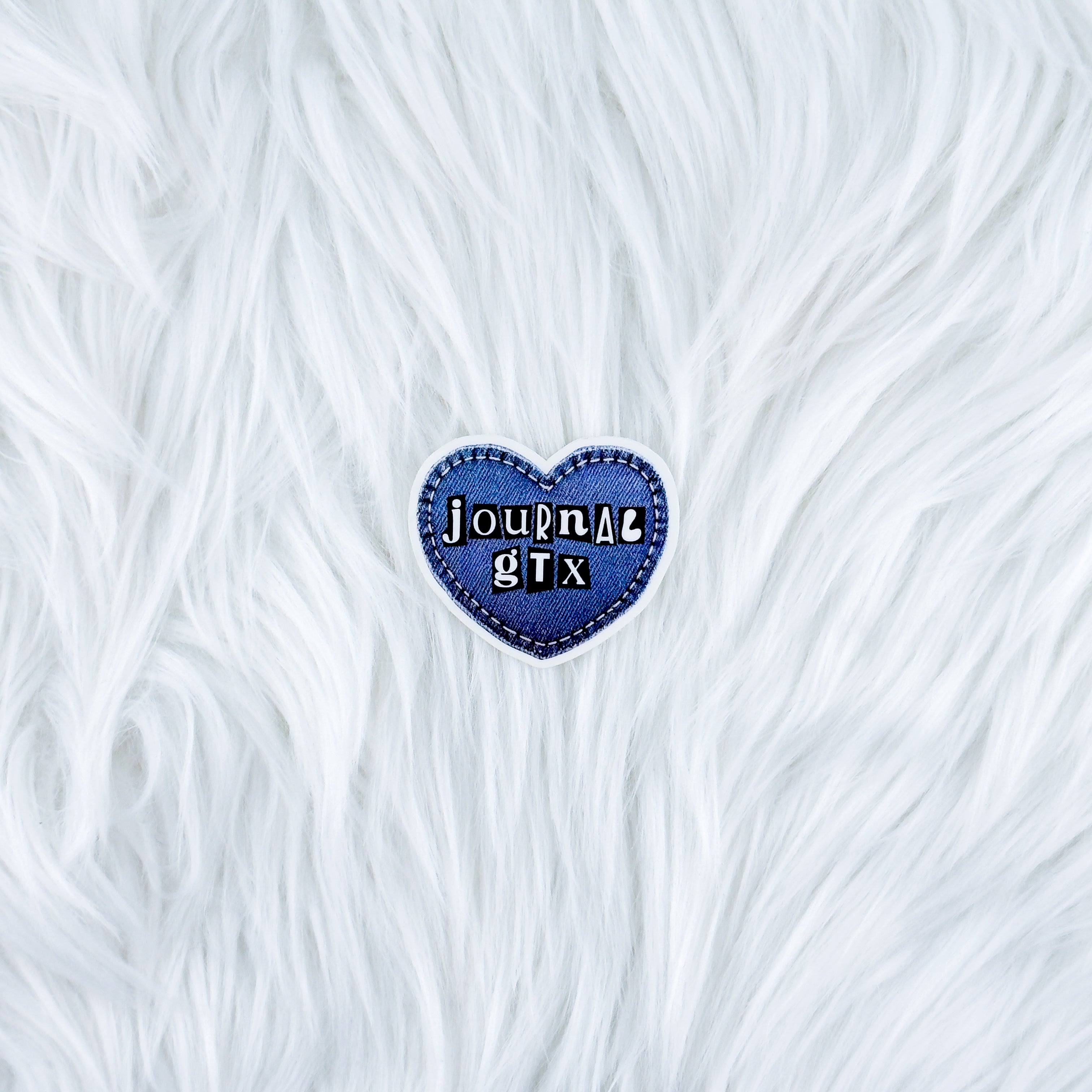 JournalGTX Denim Heart - Waterproof Vinyl Sticker
