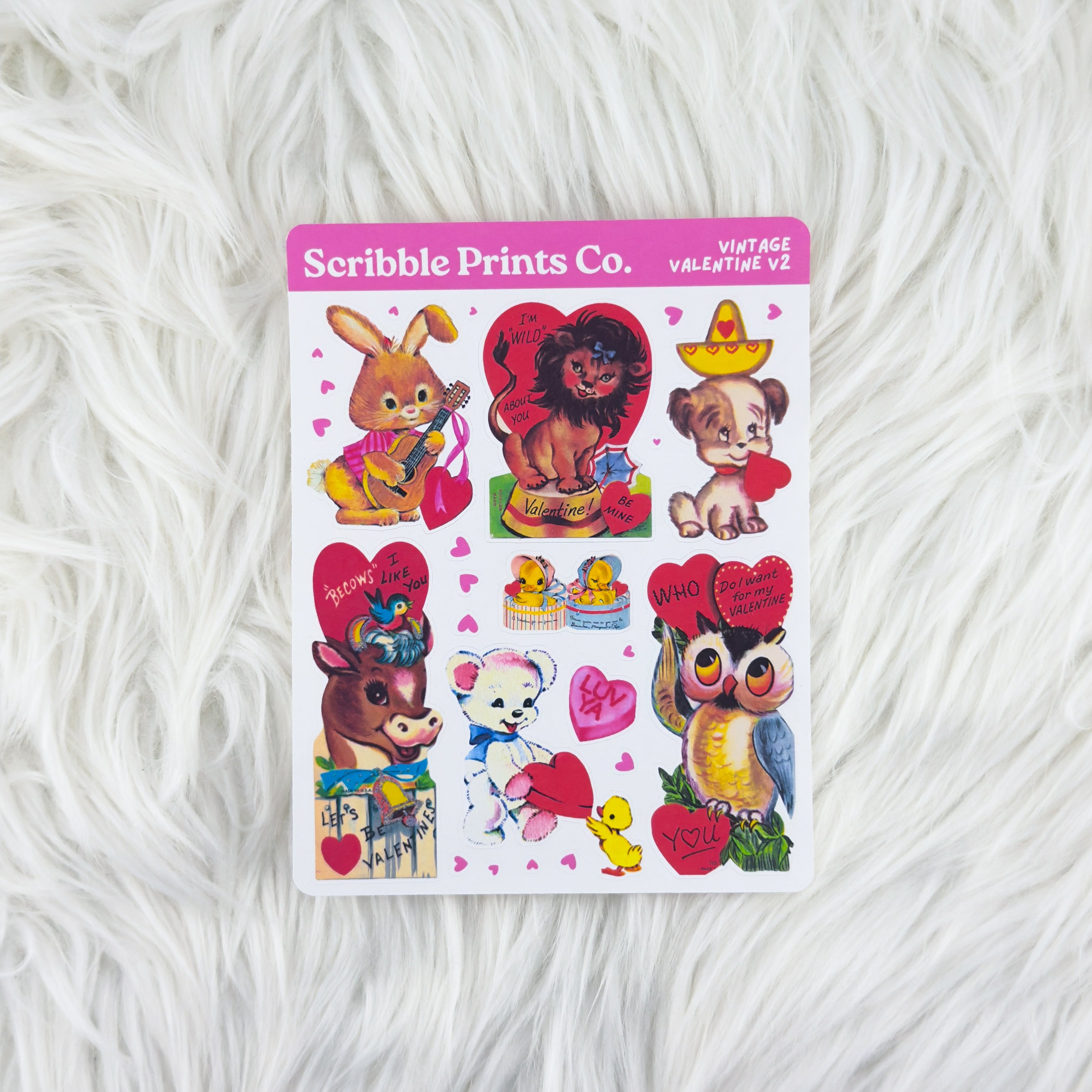 Vintage Valentine V2 – Deco // Matte Journal Stickers