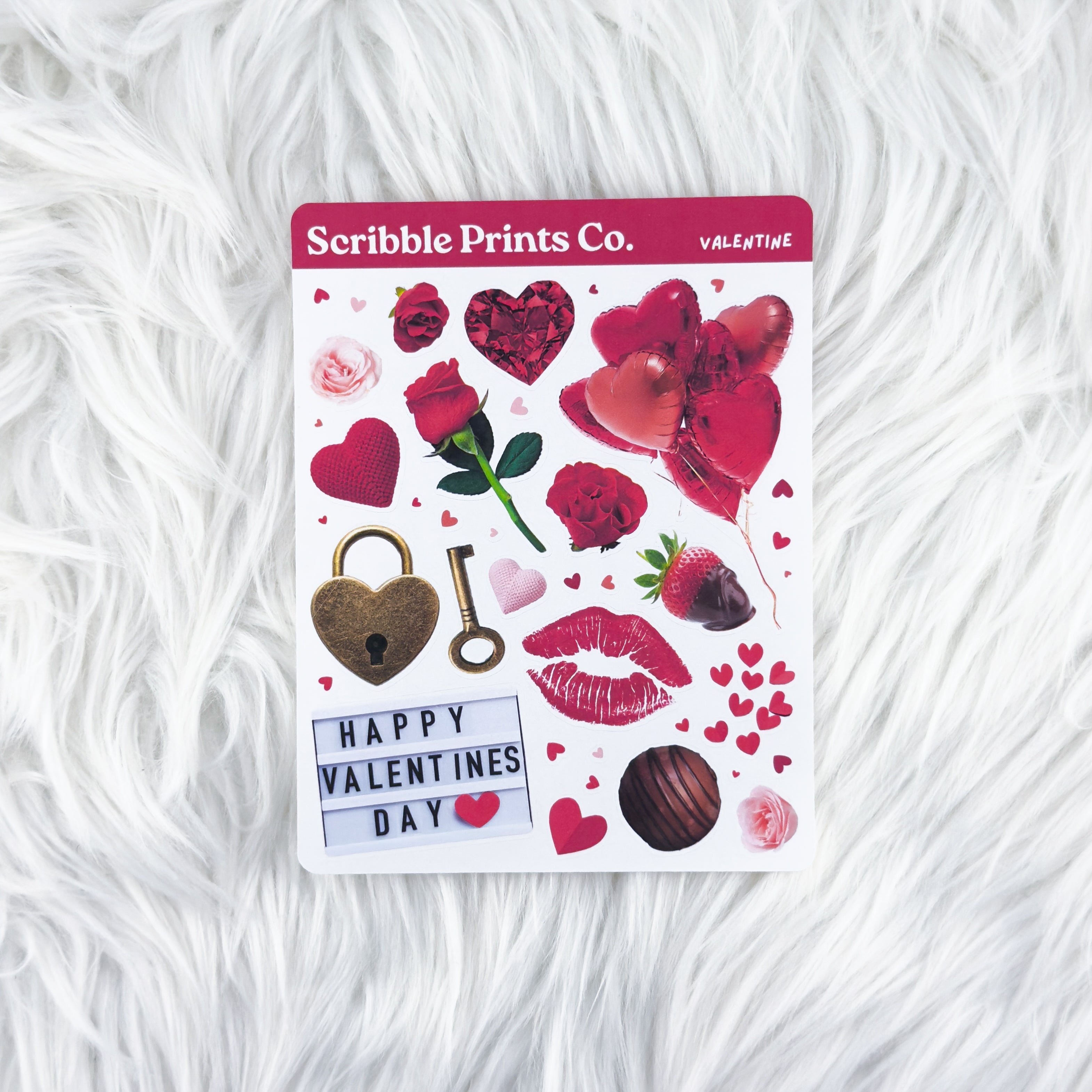 Valentine – Deco // Matte Journal Stickers
