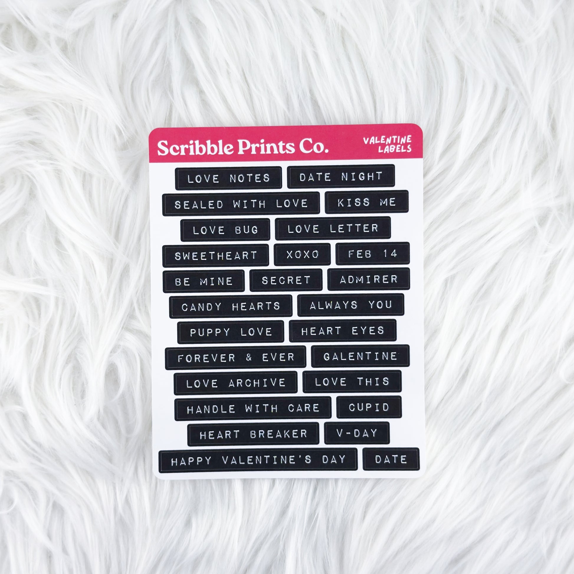 Valentine Labels – Journal Deco // Matte Stickers