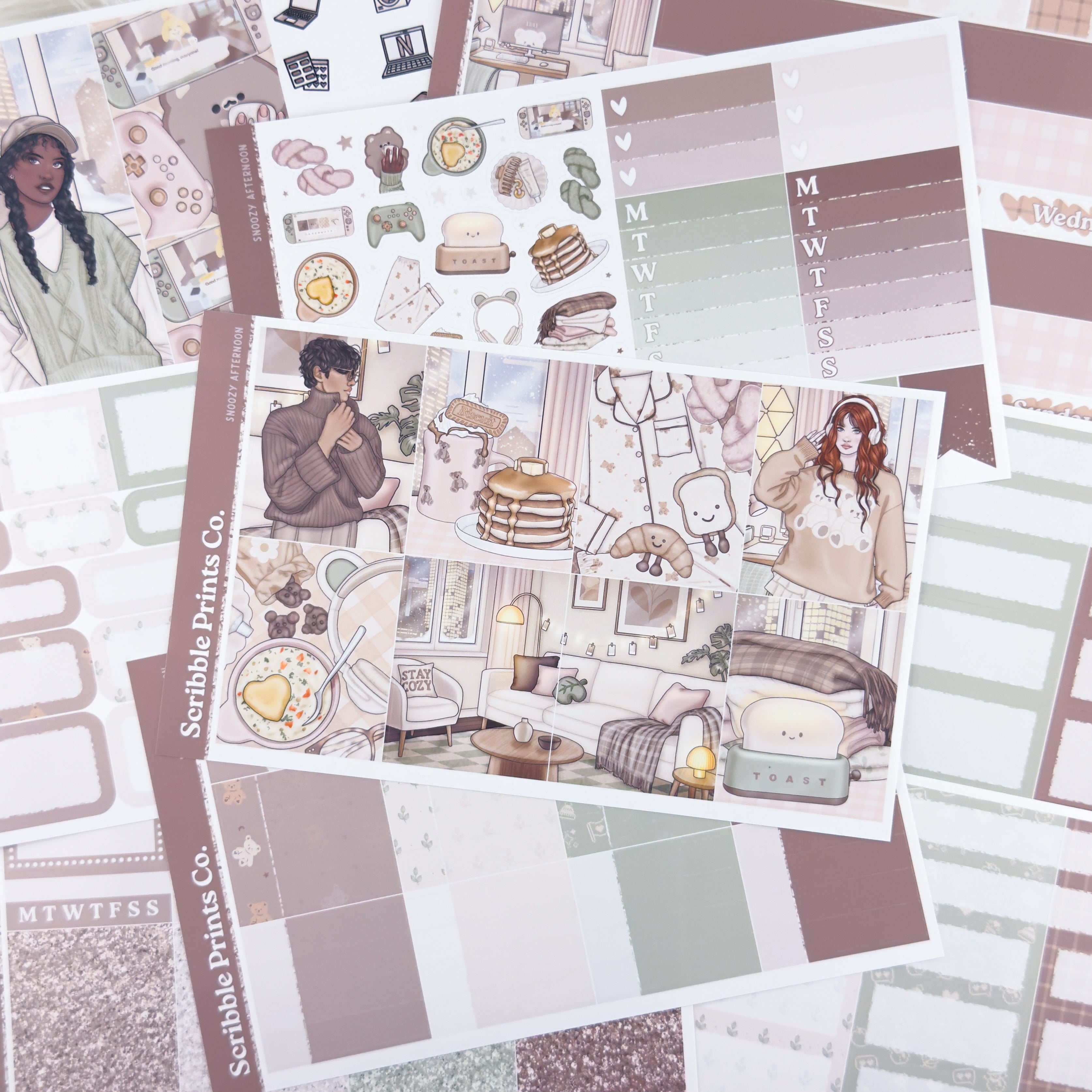 Snoozy Afternoon – Glossy Weekly Planner Kit